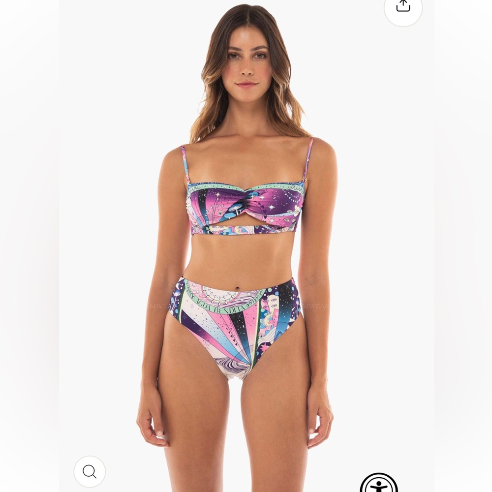 Agua Bendita Fuzzy Eter Bikini Set. Bottom+ Top Size M